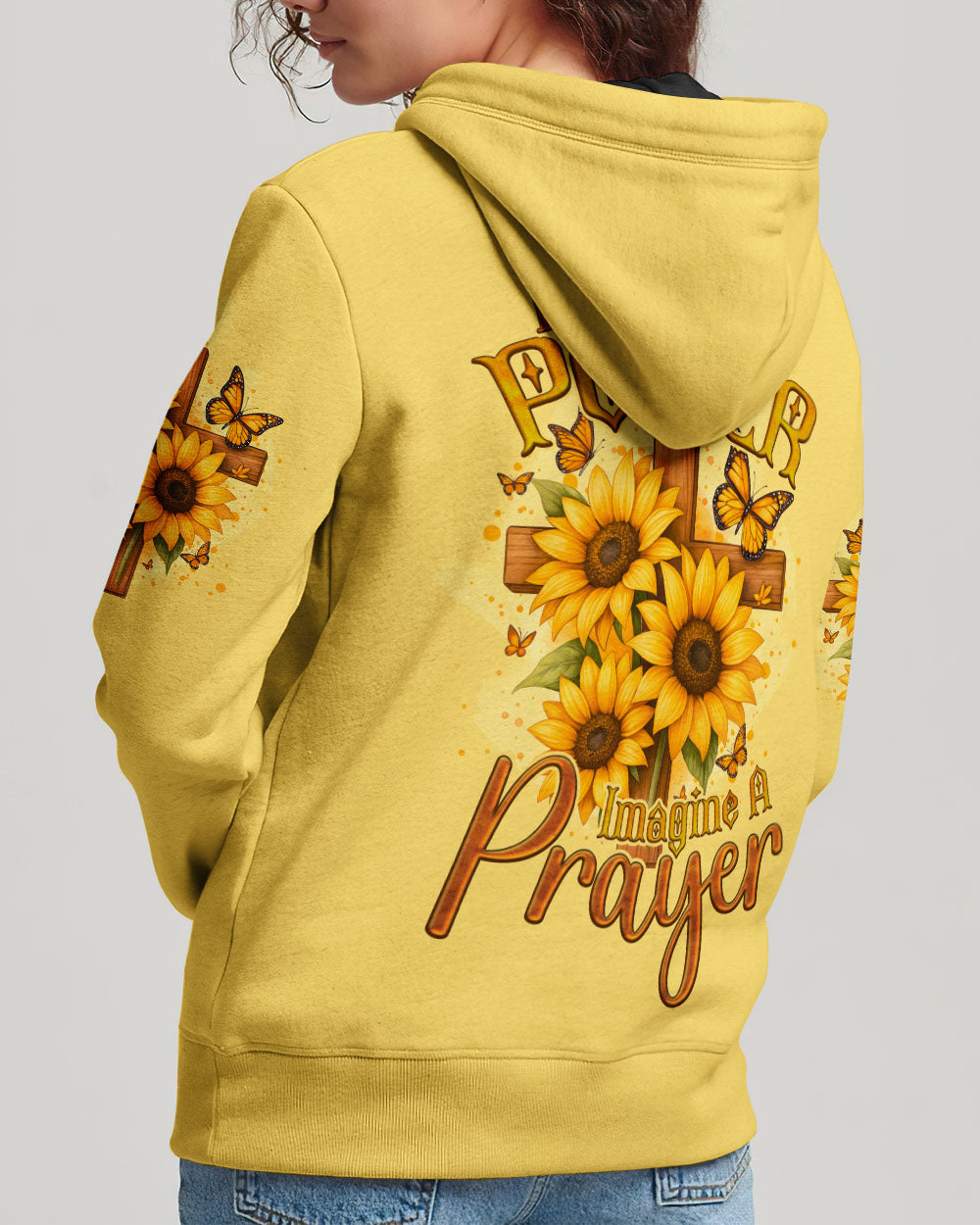 If Words Have Power Imagine A Prayer Sunflower Women's All Over Print Shirt - Tyqy1810251