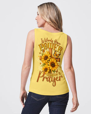 If Words Have Power Imagine A Prayer Sunflower Women's All Over Print Shirt - Tyqy1810251