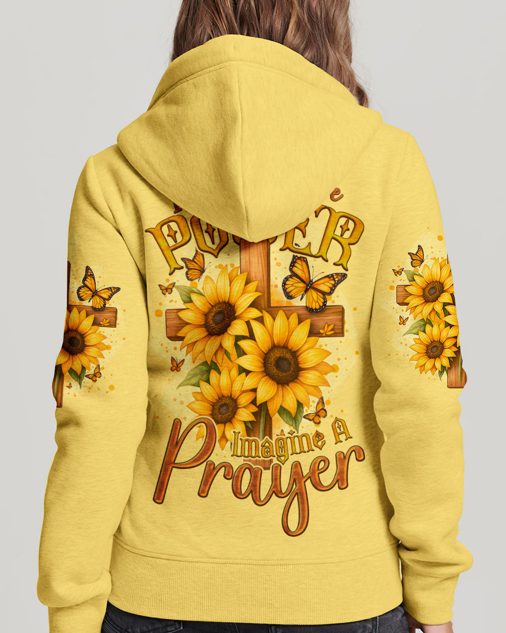 If Words Have Power Imagine A Prayer Sunflower Women's All Over Print Shirt - Tyqy1810251