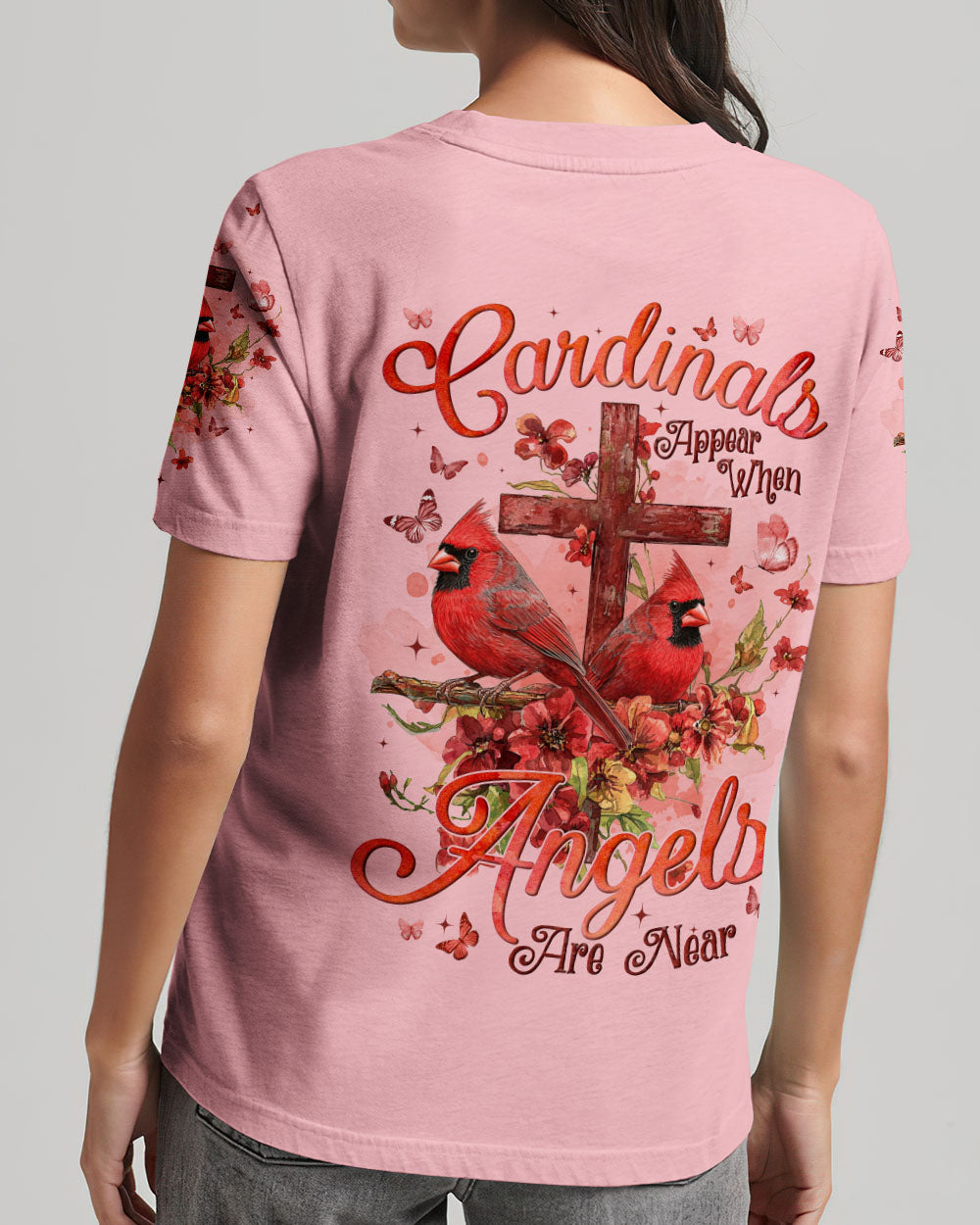 When Cardinals Appear Angels Are Near Women's All Over Print Shirt - Tyqy1812244