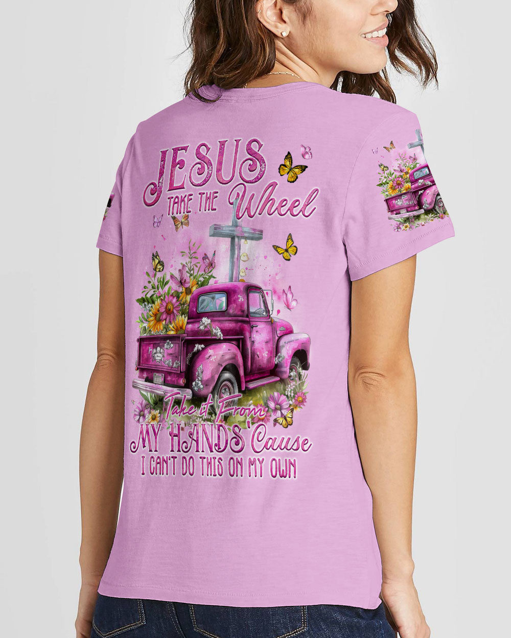 Jesus Take The Wheel Women's All Over Print Shirt - Tyqy1902241