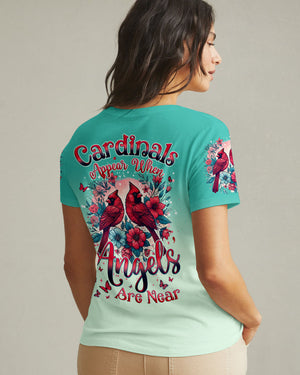 When Cardinals Appear Angels Are Near Women's All Over Print Shirt - Tyqy1902251