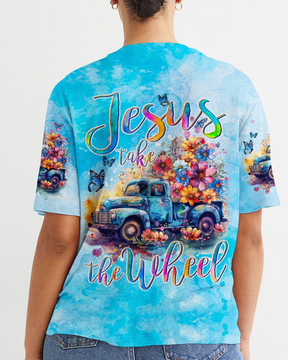 Jesus Take The Wheel Women's All Over Print Shirt - Tyqy1907241
