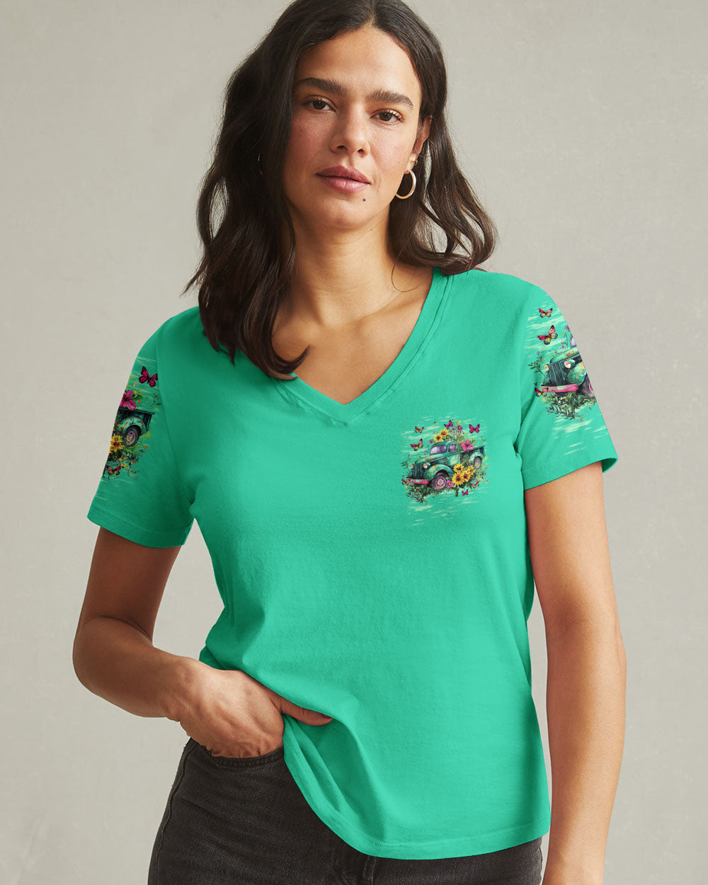 Jesus Take The Wheel Women's All Over Print Shirt - Tyqy2001254
