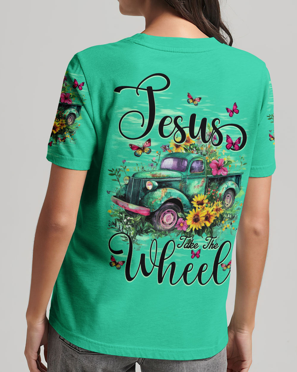 Jesus Take The Wheel Women's All Over Print Shirt - Tyqy2001254