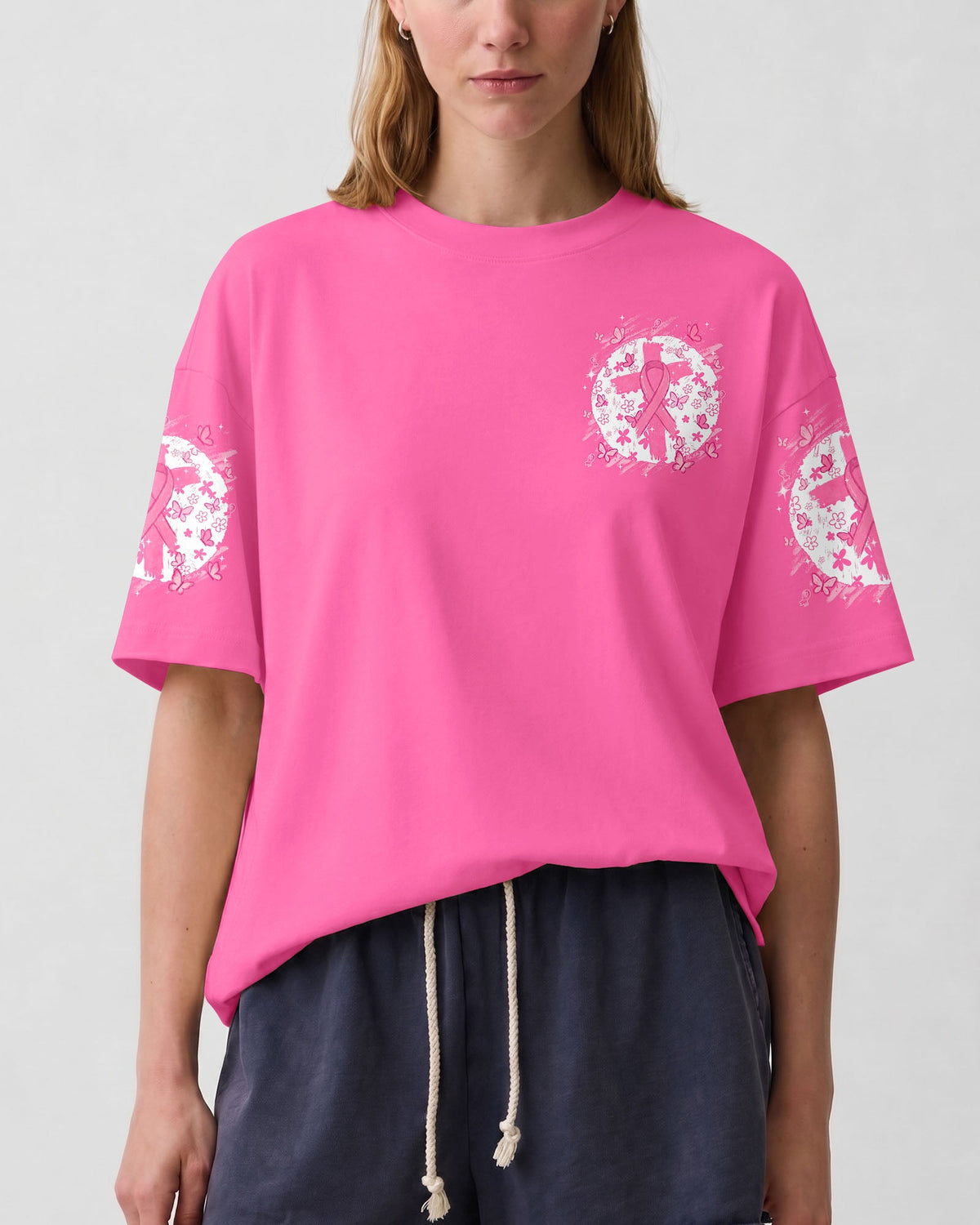 In October We Wear Pink Breast Cancer Awareness Women's All Over Print Shirt - Tyqy2007263