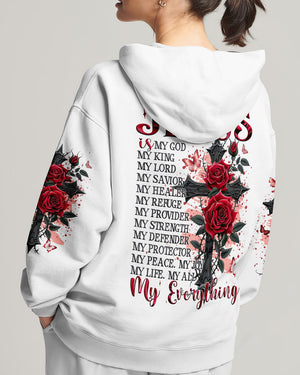 Jesus Is My Everything Cross And Rose Women's All Over Print Shirt -Tyqy2009244