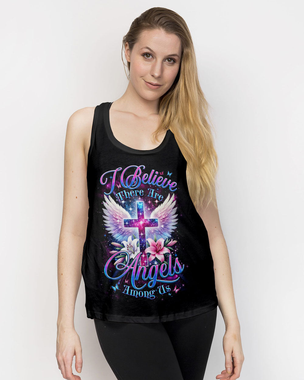 I Believe There Are Angels Among Us Women's All Over Print Shirt - Tyqy2102253