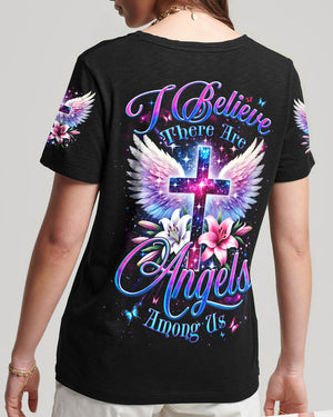 I Believe There Are Angels Among Us Women's All Over Print Shirt - Tyqy2102253