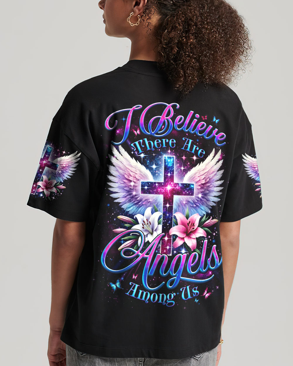 I Believe There Are Angels Among Us Women's All Over Print Shirt - Tyqy2102253