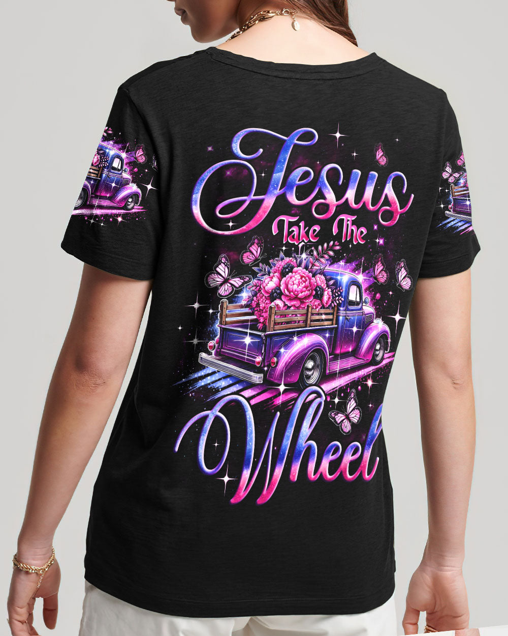 Jesus Take The Wheel Women's All Over Print Shirt - Tyqy2202251