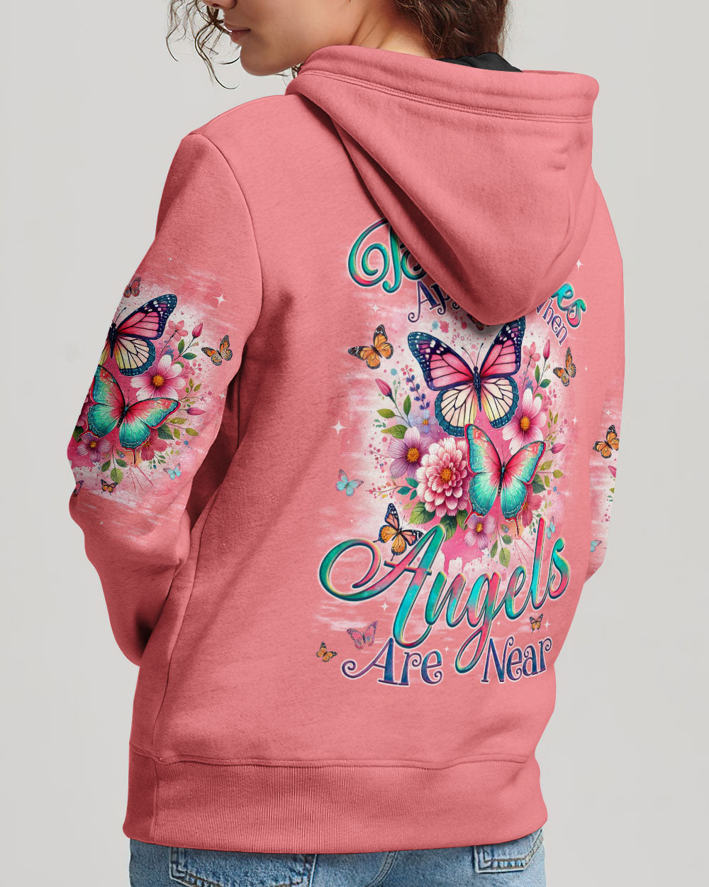Butterflies Appear When Angels Are Near Women's All Over Print Shirt - Tyqy2301251