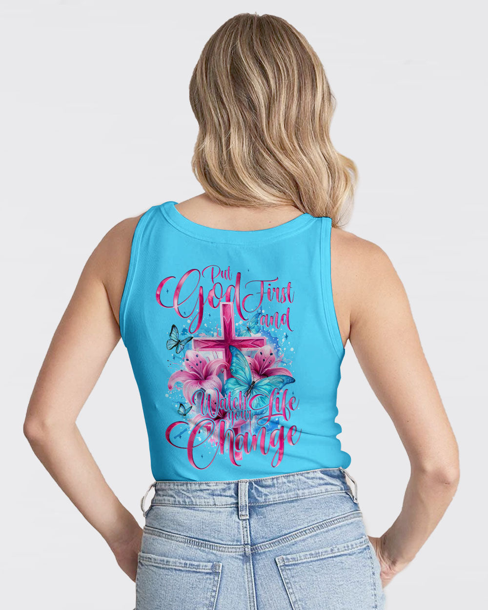 Put God First And Watch Your Life Change Women's All Over Print Shirt - Tyqy2305245
