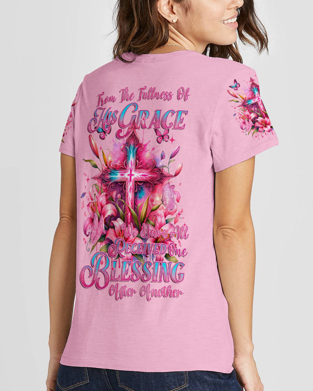 From The Fullness Of His Grace Women's All Over Print Shirt - Tyqy2311232