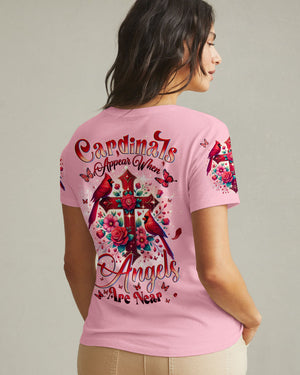 When Cardinals Appear Angels Are Near Women's All Over Print Shirt - Tyqy2402252