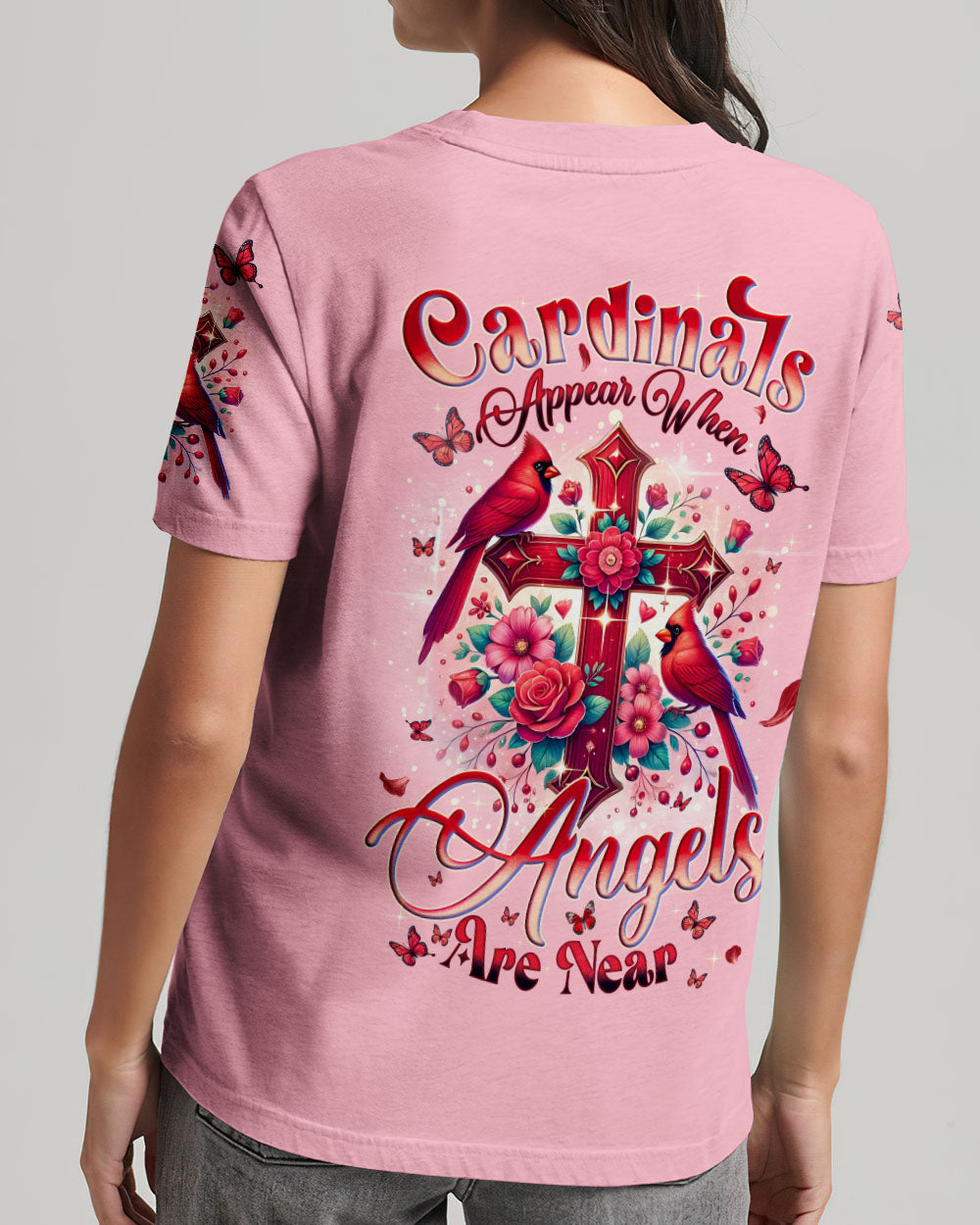 When Cardinals Appear Angels Are Near Women's All Over Print Shirt - Tyqy2402252