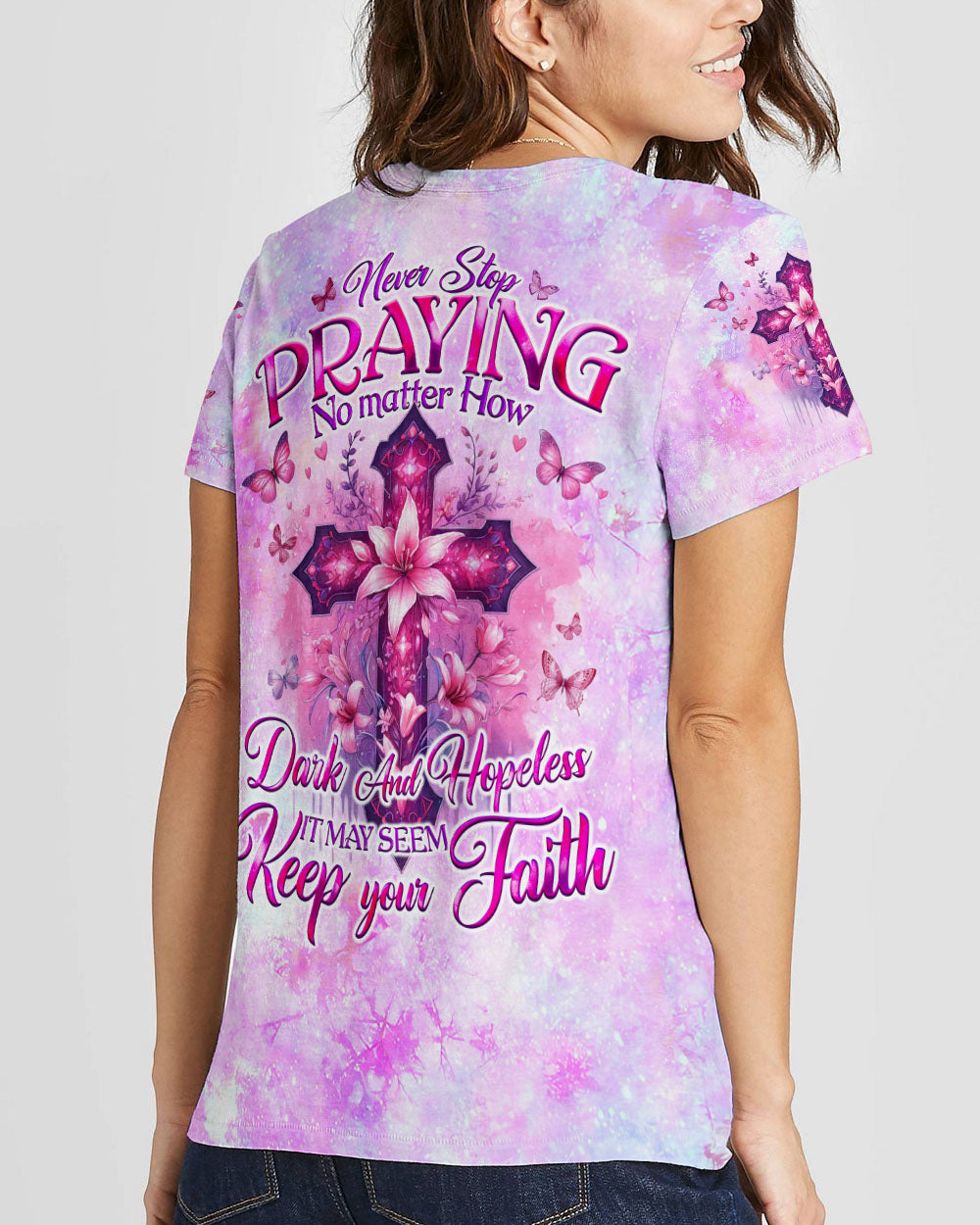 Keep Your Faith Women's All Over Print Shirt - Tyqy2405241