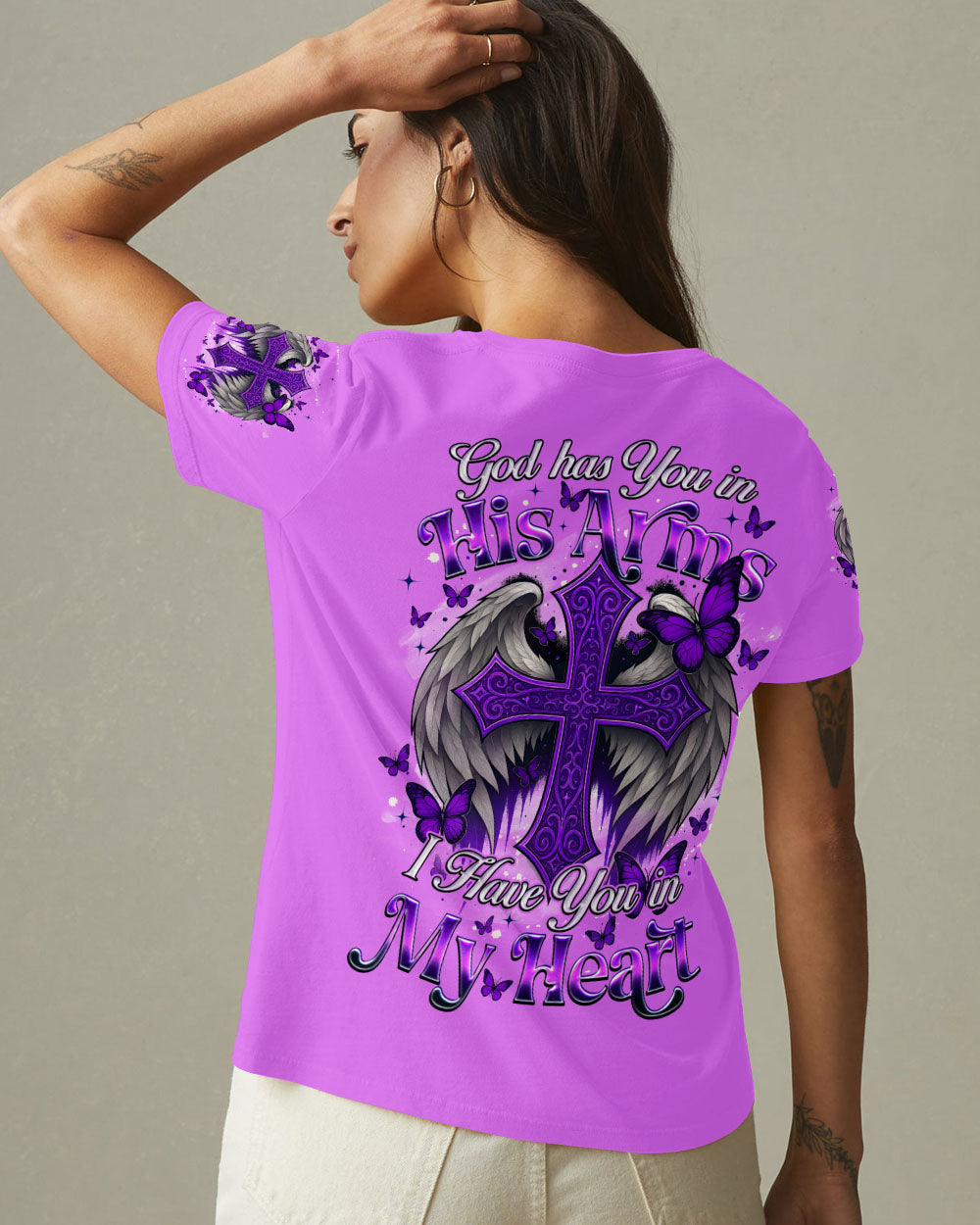 God Has You In His Arms Women's All Over Print Shirt - Tyqy2409251