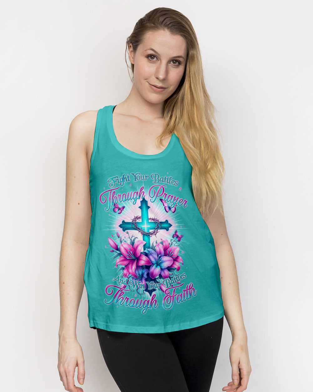 Win Your Battles Through Faith Women's All Over Print Shirt - Tyqy2604242