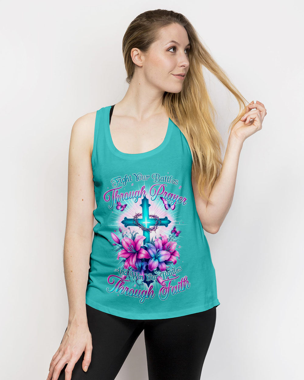 Win Your Battles Through Faith Women's All Over Print Shirt - Tyqy2604242