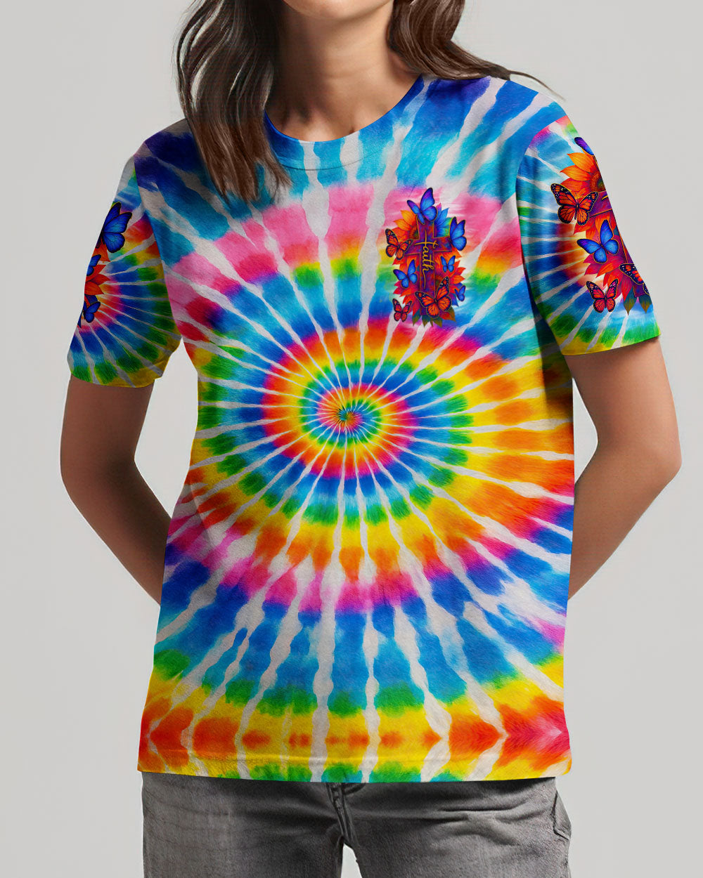 In God We Trust Tie Dye Women's All Over Print Shirt - Tyqy2605252