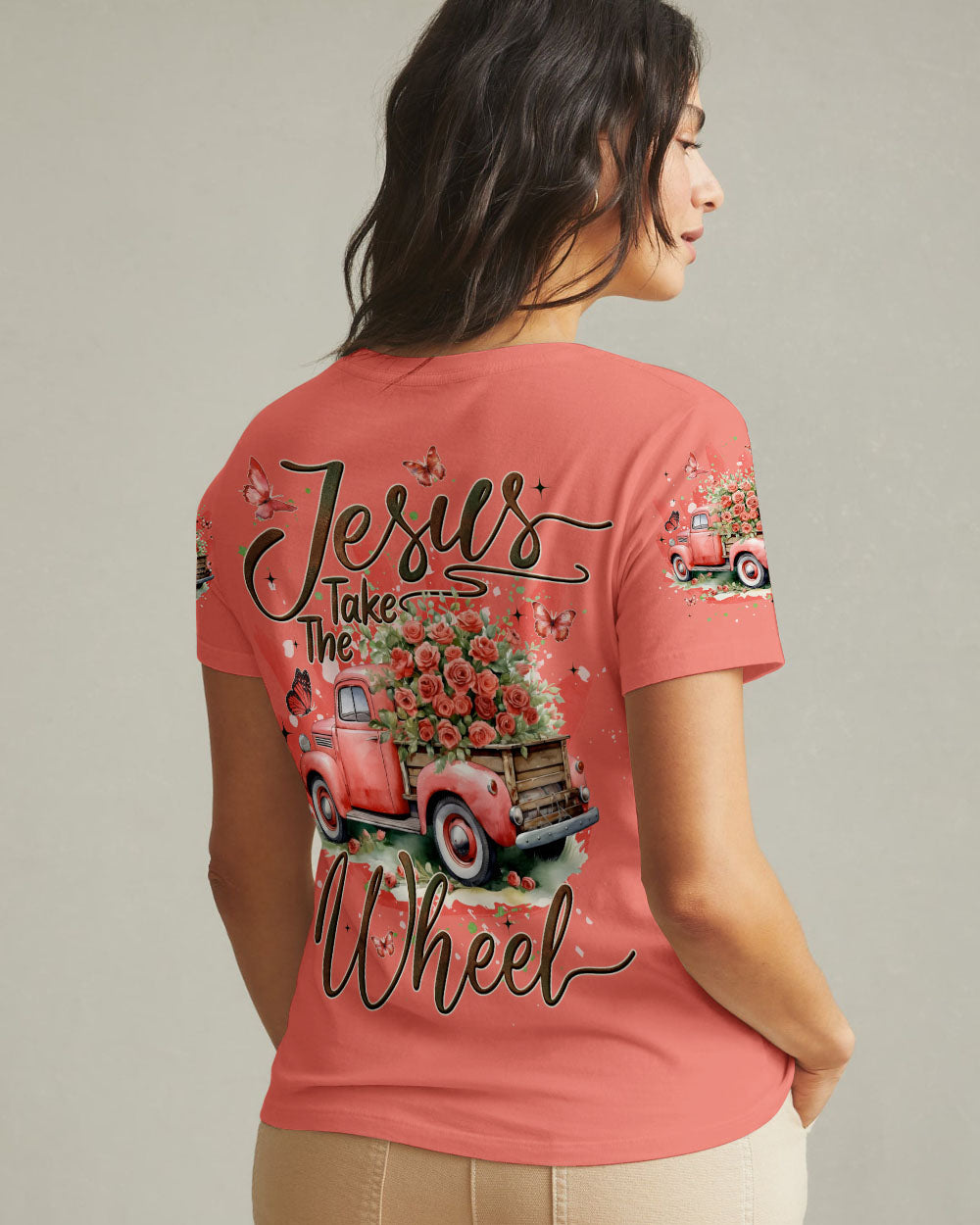 Jesus Take The Wheel Women's All Over Print Shirt - Tyqy2612252