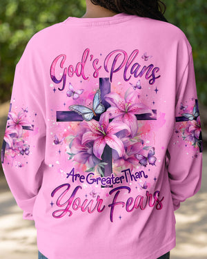 God's Plans Are Greater Than Your Fears Women's All Over Print Shirt - Tyqy2906262