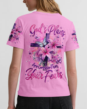God's Plans Are Greater Than Your Fears Women's All Over Print Shirt - Tyqy2906262
