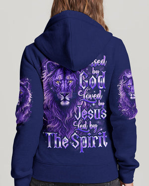 Blessed By God Loved By Jesus Lion Women's All Over Print Shirt - Tyqy3107252