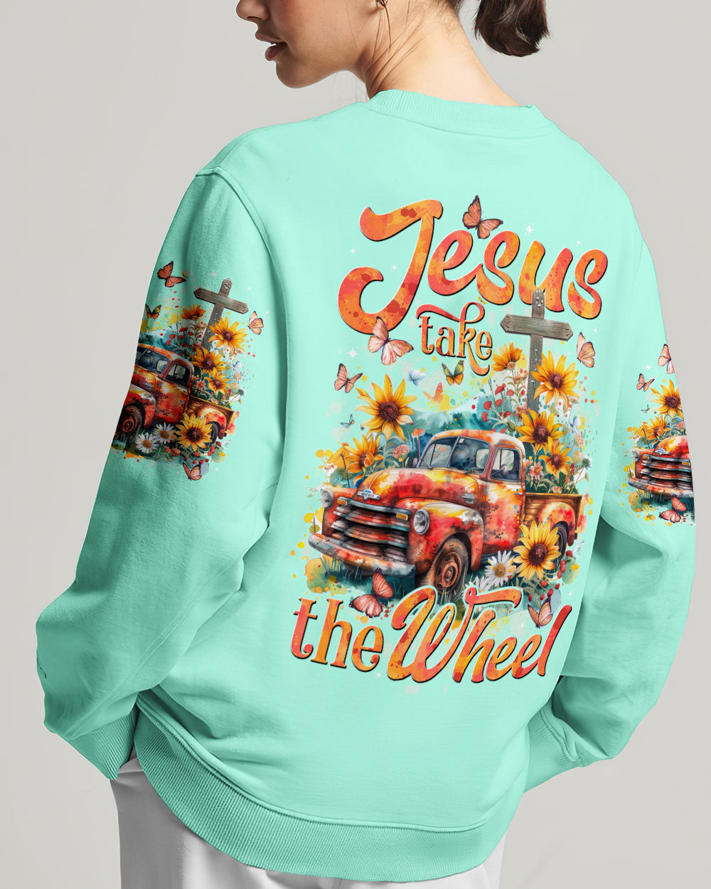 Jesus Take The Wheel Women's All Over Print Shirt - Tytd0108243
