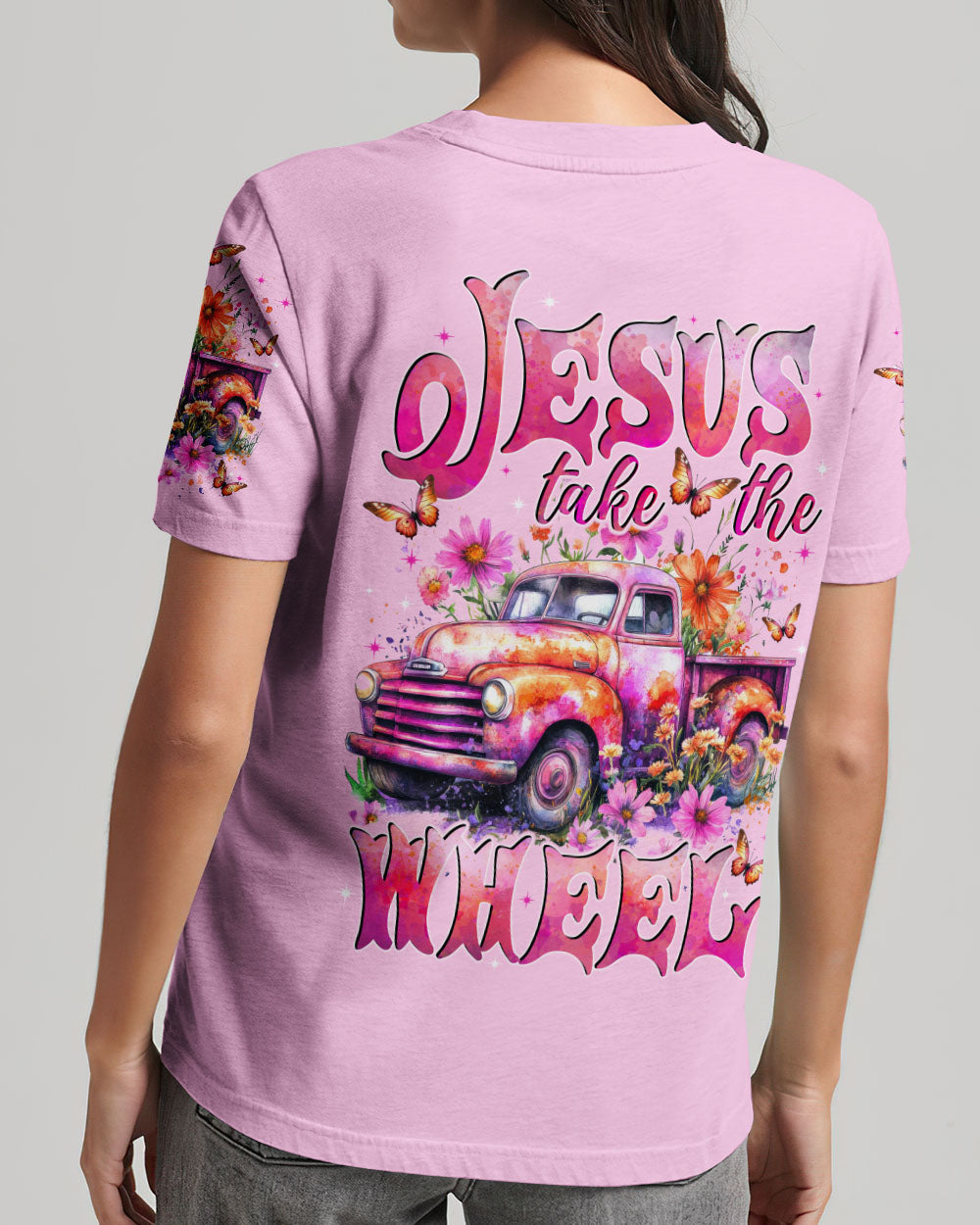 Jesus Take The Wheel Women's All Over Print Shirt - Tytd0204251