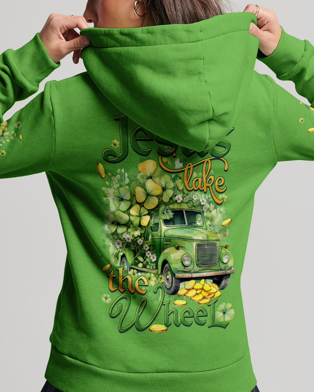 Jesus Take The Wheel Patrick's Day Women's All Over Print Shirt - Tytd0901242