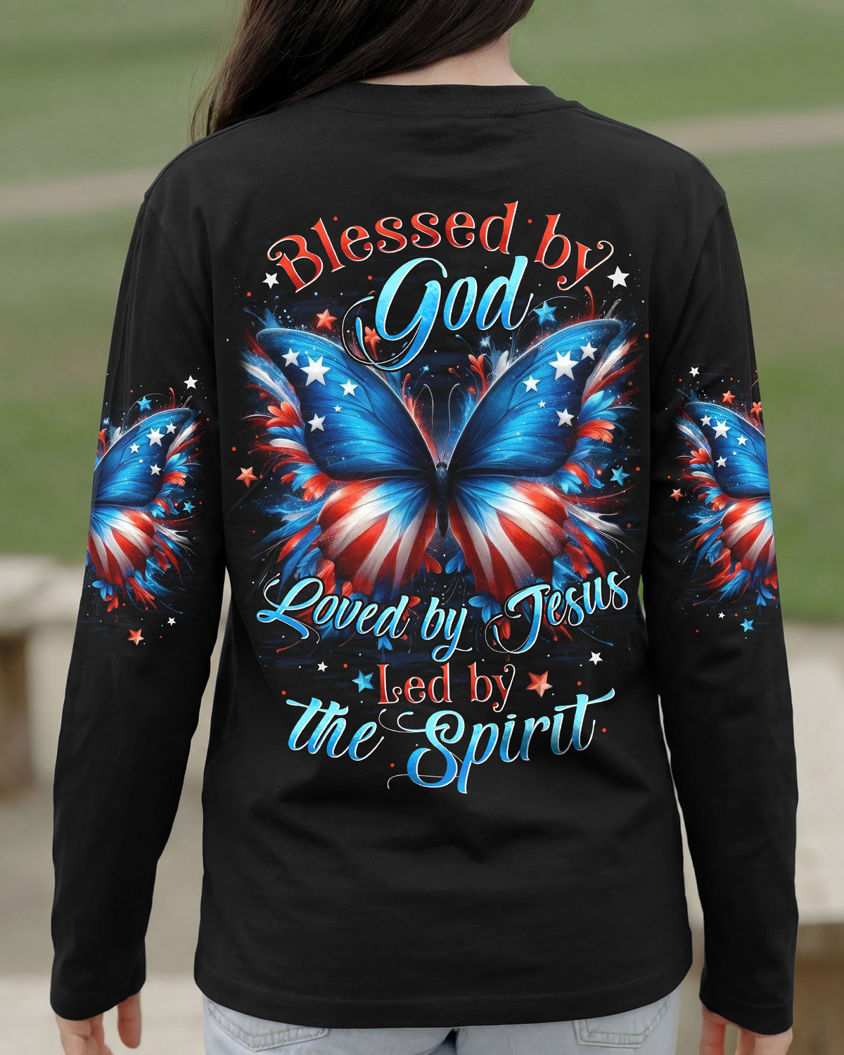 Blessed By God Butterfly Women's All Over Print Shirt - Tytd0901261