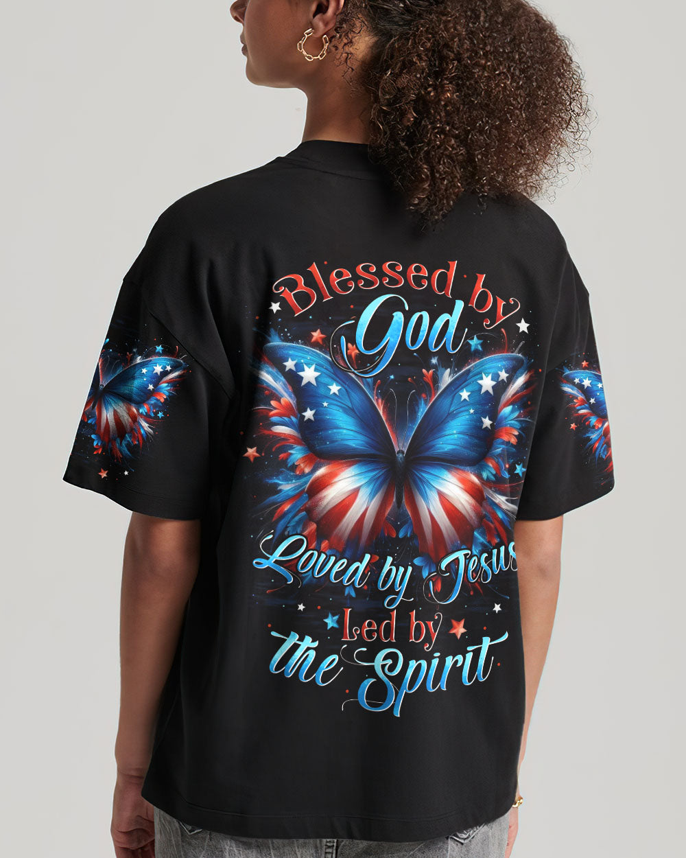 Blessed By God Butterfly Women's All Over Print Shirt - Tytd0901261
