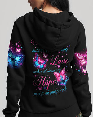 Faith Hope Love Butterflies Women's All Over Print Shirt - Tytd1006243