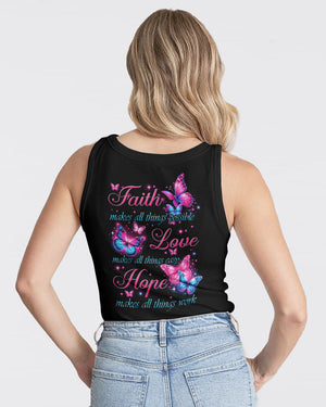 Faith Hope Love Butterflies Women's All Over Print Shirt - Tytd1006243