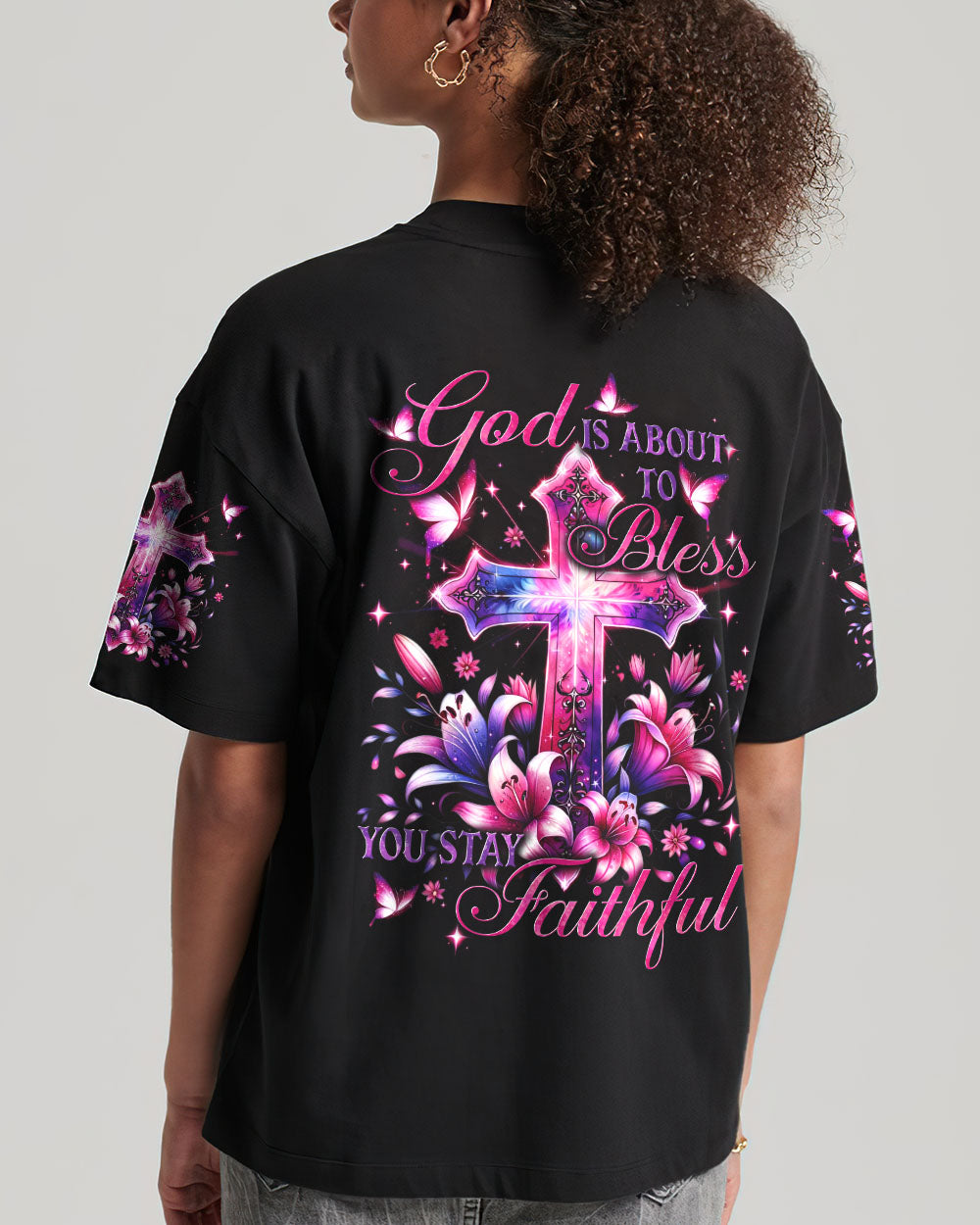 God Is About To Bless You Stay Faithful Women's All Over Print Shirt - Tytd1106243