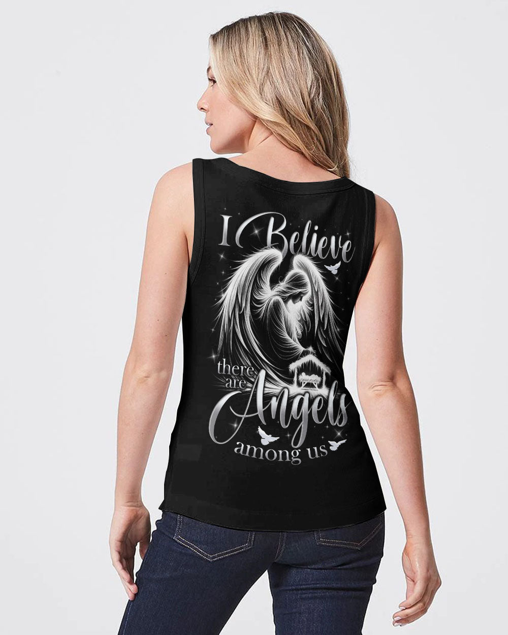 I Believe There Are Angels Among Us Women's All Over Print Shirt - Tytd1202252