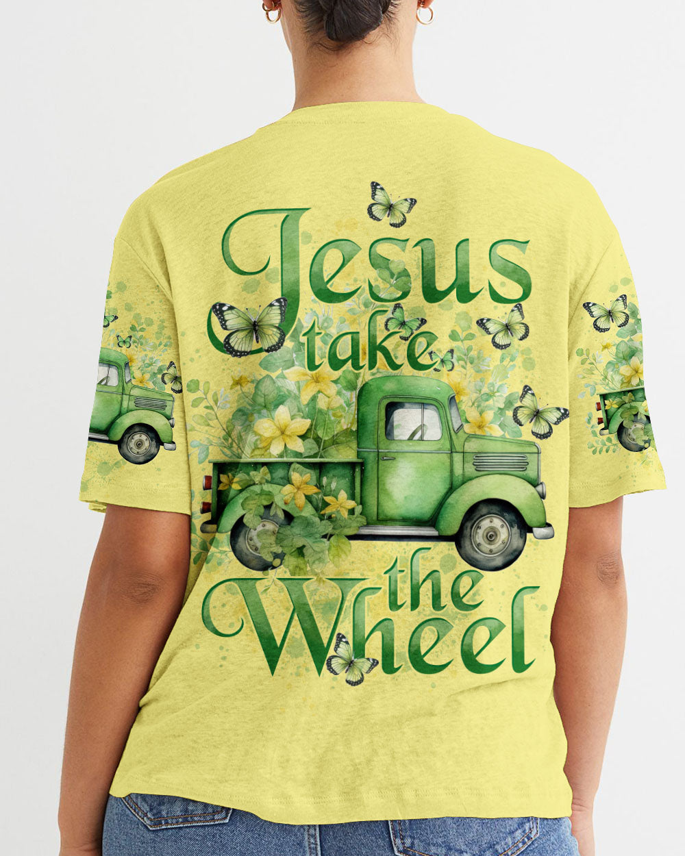 Jesus Take The Wheel Women's All Over Print Shirt - Tytd1203245