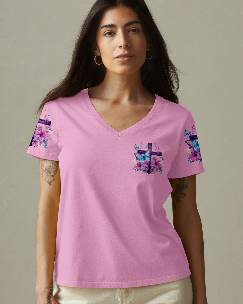 I Am An Imperfect Person Loved By A Perfect God Women's All Over Print Shirt - Tytd1204252