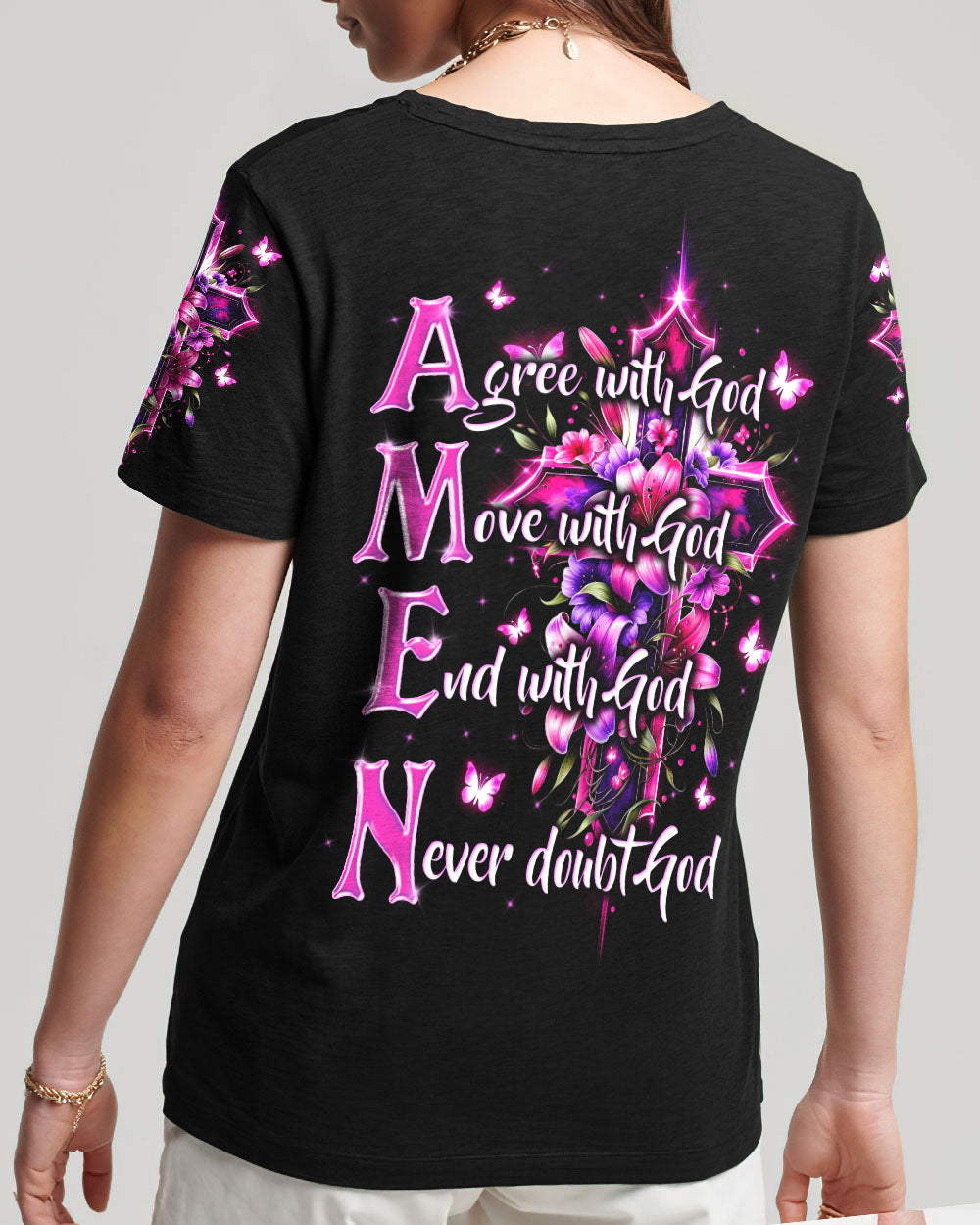 Amen Women's All Over Print Shirt - Tytd1206242