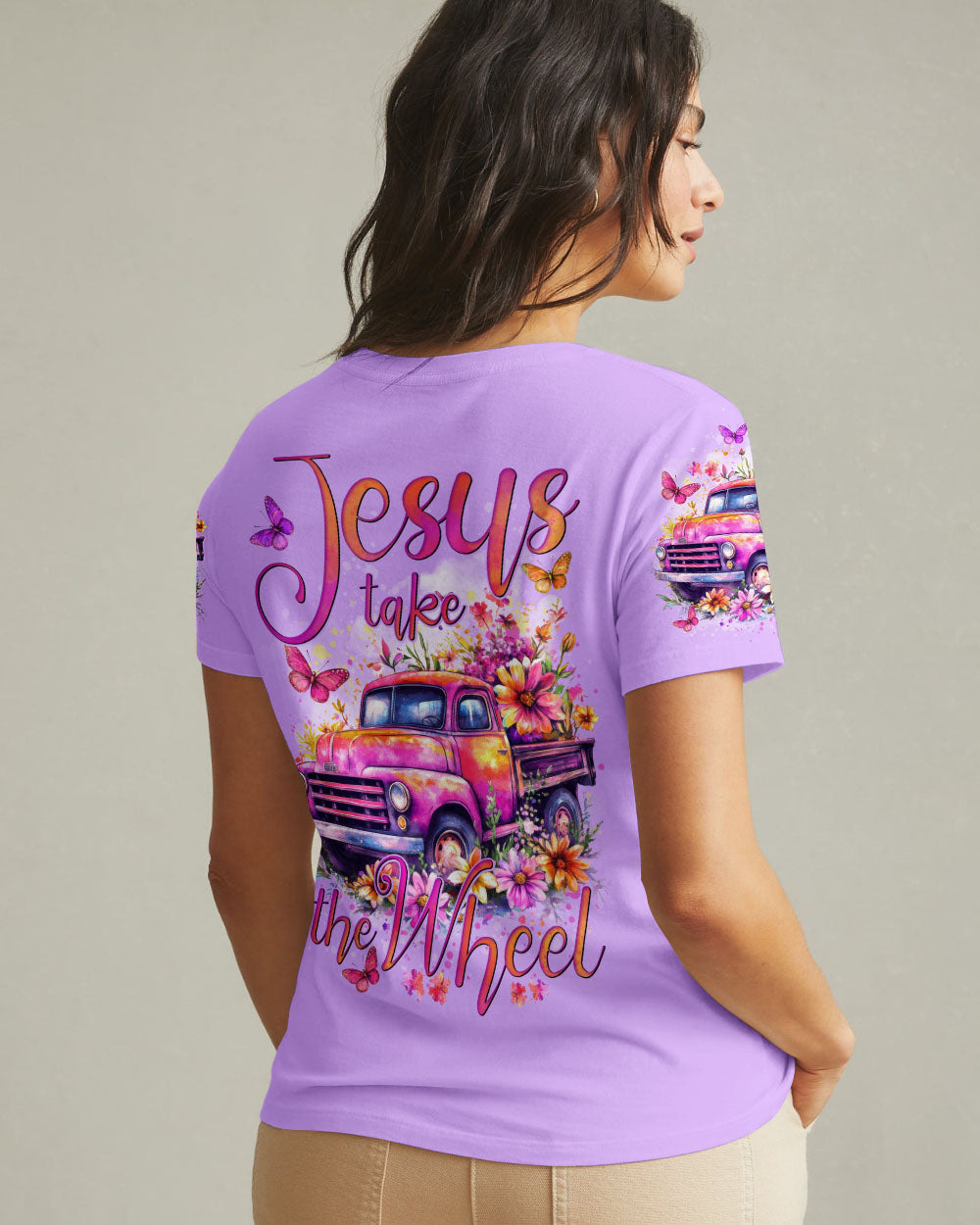 Jesus Take The Wheel Women's All Over Print Shirt - Tytd1206251