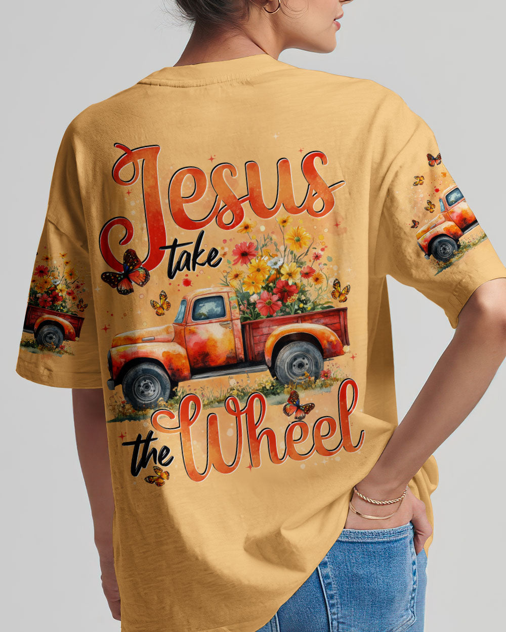 Jesus Take The Wheel Woman's All Over Print Shirt - Tytd1401251