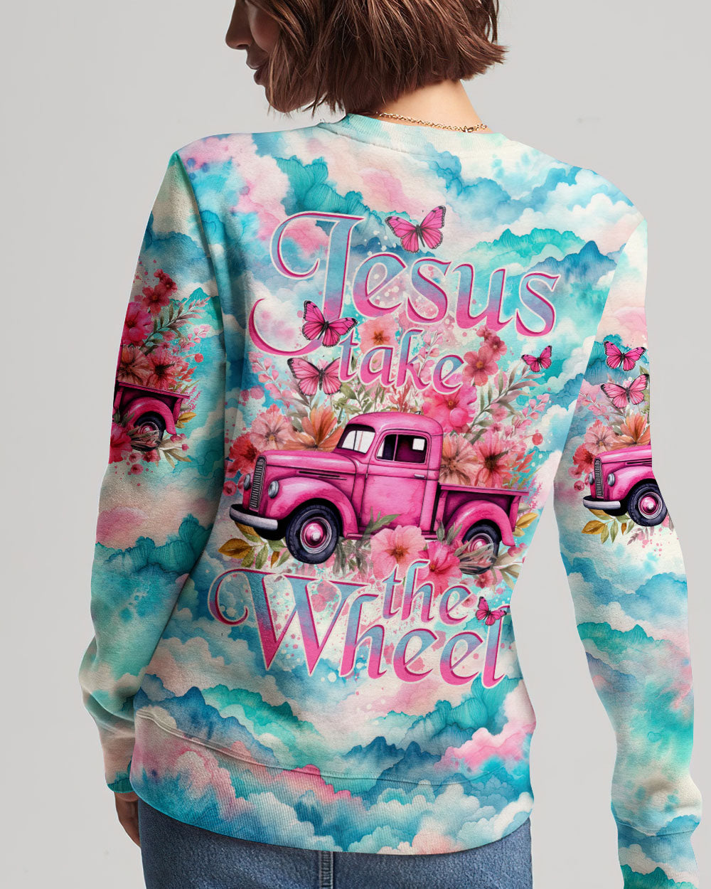 Jesus Take The Wheel Tie Dye Women's All Over Print Shirt - Tytd1403244