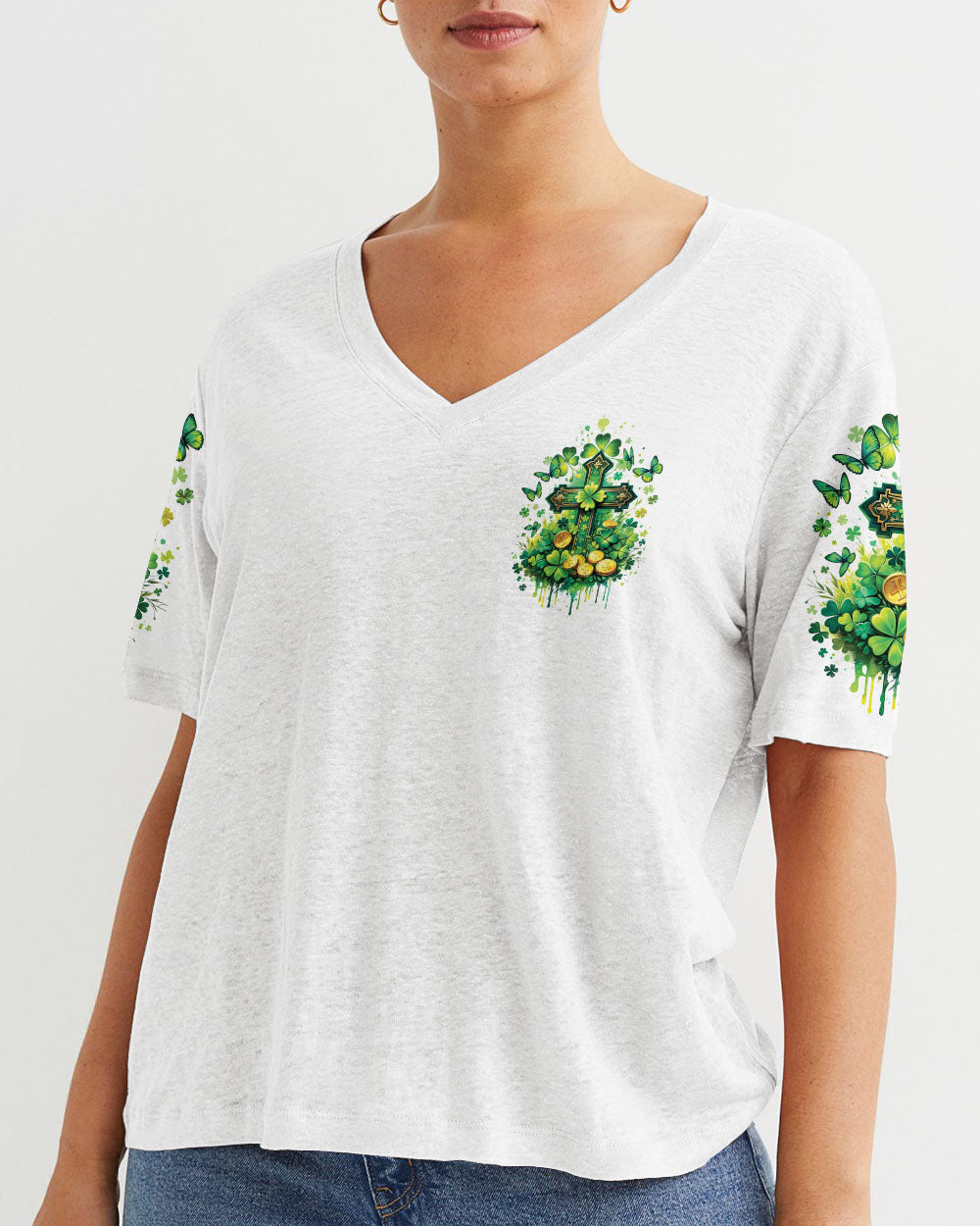 God's Perfect Presence Patrick's Day Women's All Over Print Shirt - Tytd1501241