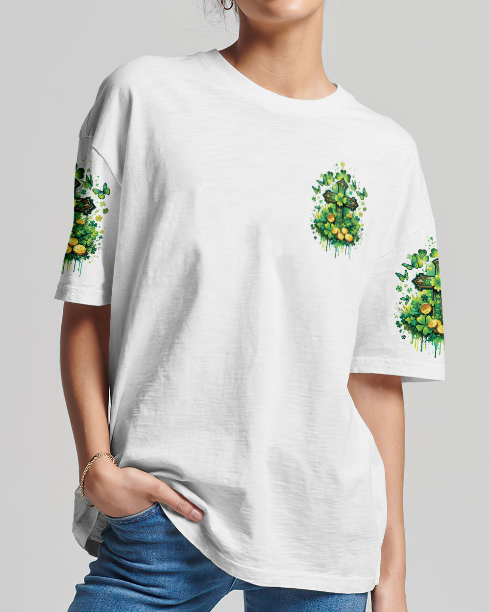 God's Perfect Presence Patrick's Day Women's All Over Print Shirt - Tytd1501241