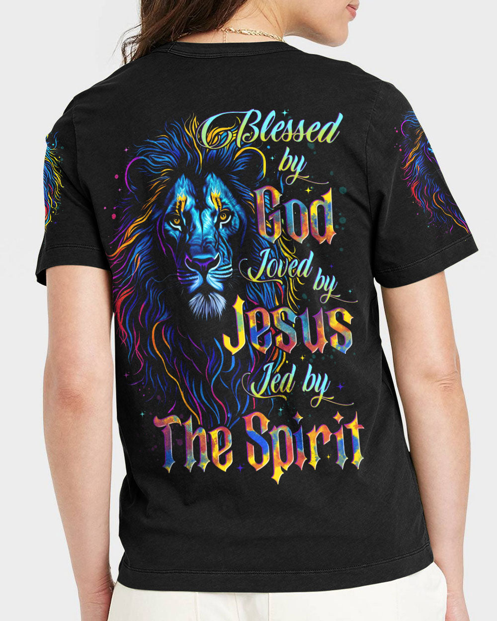 Blessed By God Lion Women's All Over Print Shirt - Tytd1509251