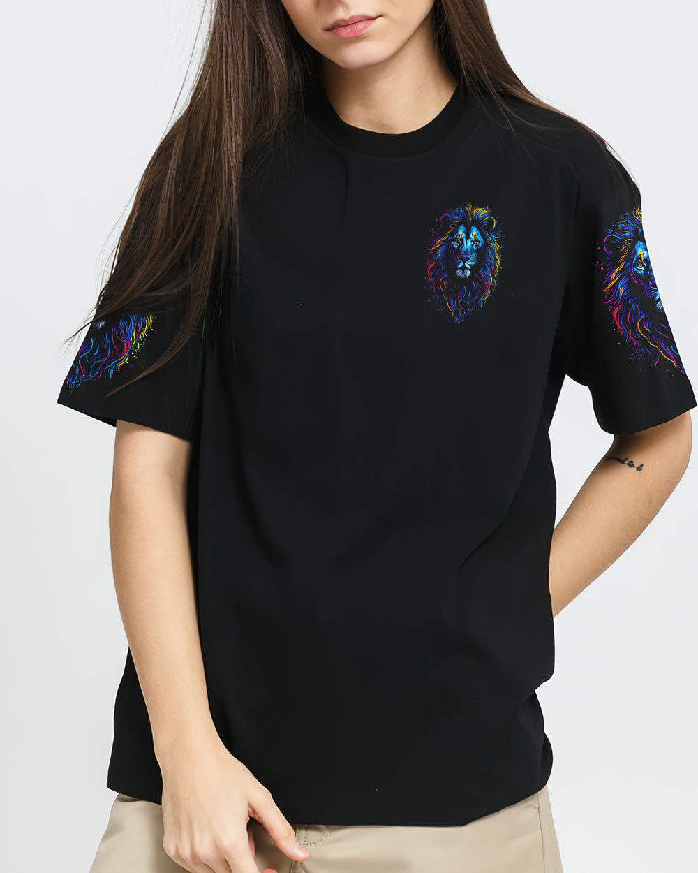 Blessed By God Lion Women's All Over Print Shirt - Tytd1509251