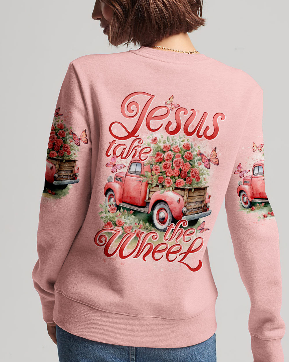 Jesus Take The Wheel Rose Women's All Over Print Shirt - Tytd1604244