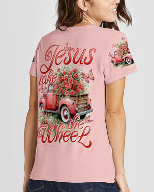 Jesus Take The Wheel Rose Women's All Over Print Shirt - Tytd1604244
